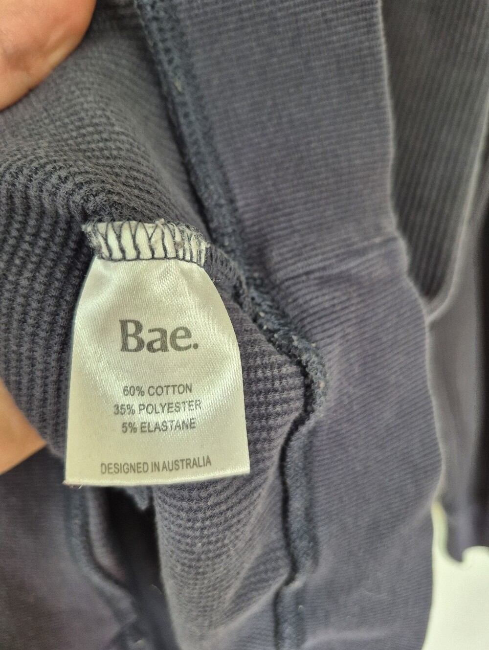 Bae The Label Waffle Henley Maternity And Nursing Top XS, VERY Roomy - Picture 6 of 7